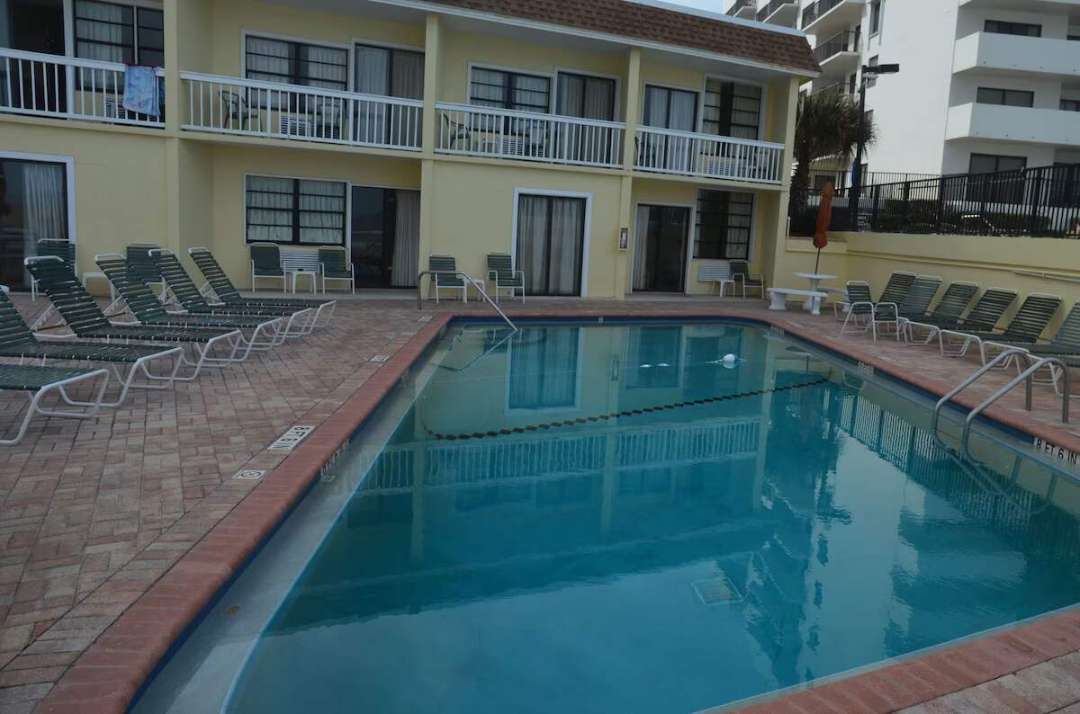Outdoor pool at Holiday Shores Beach Club